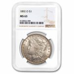 1892-O Morgan Dollar MS-63 NGC