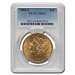 1892-S $20 Liberty Gold Double Eagle MS-63 PCGS