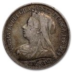 1893-1901 Great Britain Silver Shilling Victoria Avg Circ
