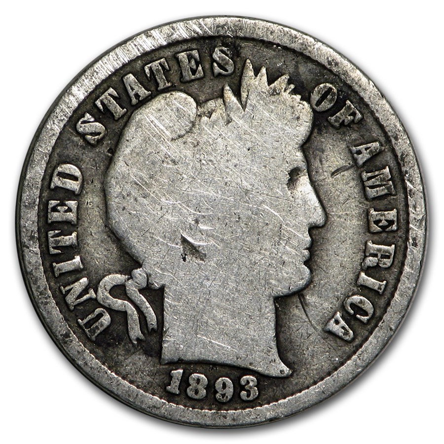 1893 Barber Dime Good