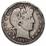 1893 Barber Half Dollar VG