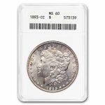 1893-CC Morgan Dollar MS-60 ANACS