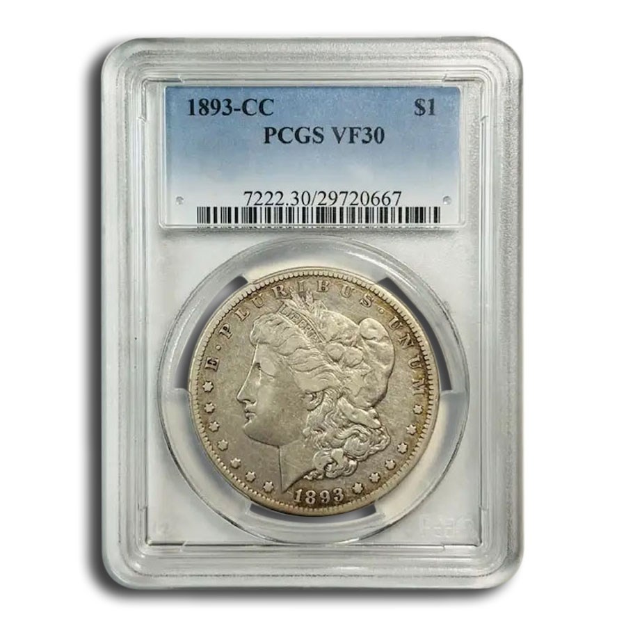 1893-CC Morgan Dollar VF-30 PCGS