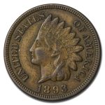 1893 Indian Head Cent AU