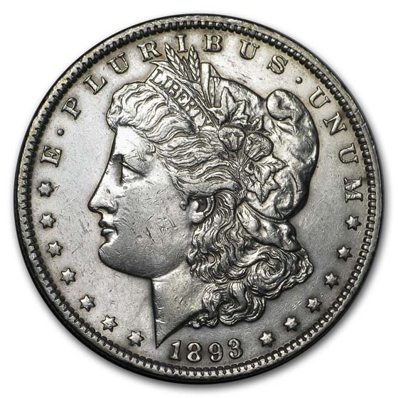 1893 Morgan Dollar AU Details (Cleaned)
