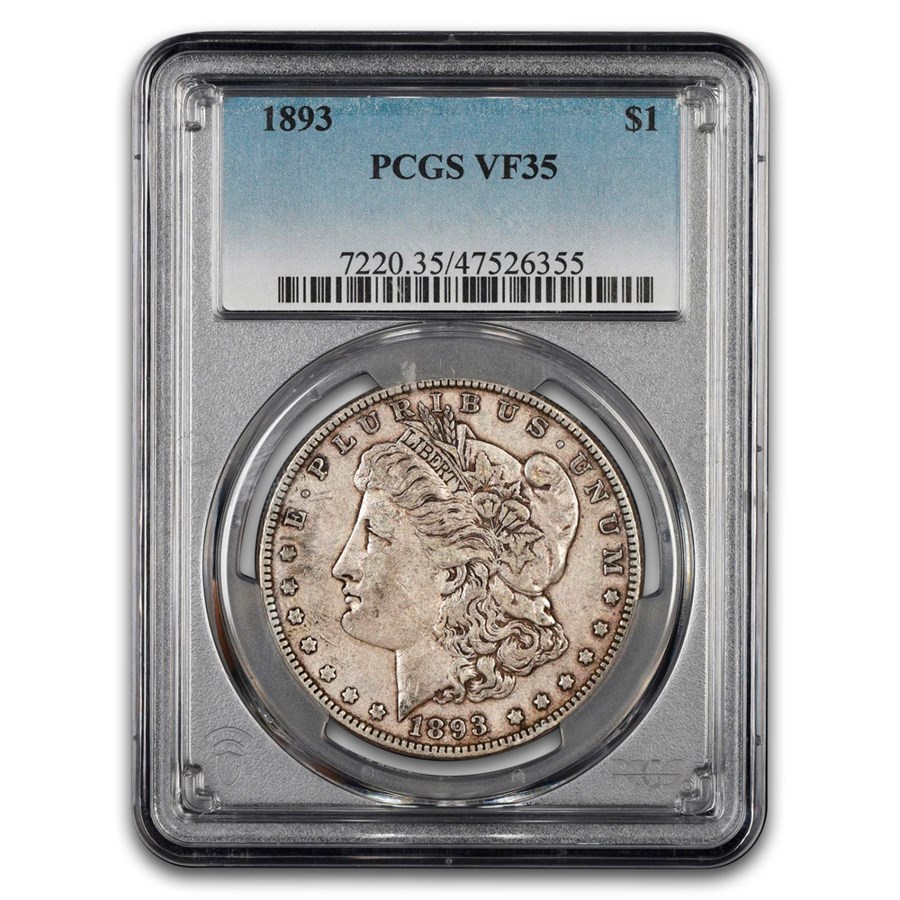 1893 Morgan Dollar VF-35 PCGS