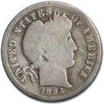 1893-O Barber Dime Good