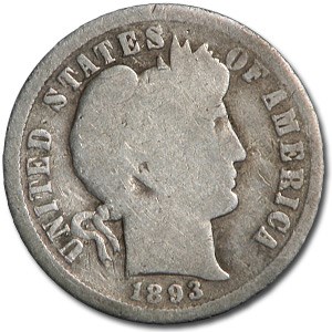 1893-O Barber Dime Good