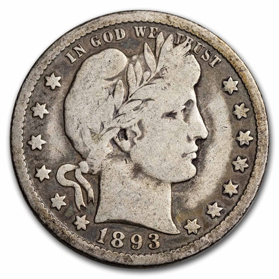 1893-O Barber Quarter VG