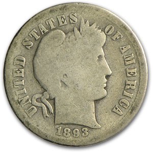 1893-S Barber Dime Good