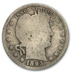 1893-S Barber Quarter Good