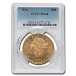 1894 $20 Liberty Gold Double Eagle MS-61 PCGS