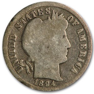 1894 Barber Dime AG