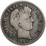 1894 Barber Dime VG