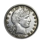 1894 Barber Quarter AU