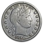 1894 Barber Quarter Fine