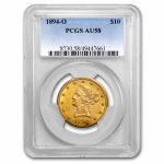 1894-O $10 Liberty Gold Eagle AU-58 PCGS