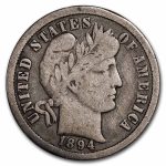 1894-O Barber Dime VG