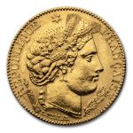 1895-1899 France Gold 10 Francs Late Head Ceres AU