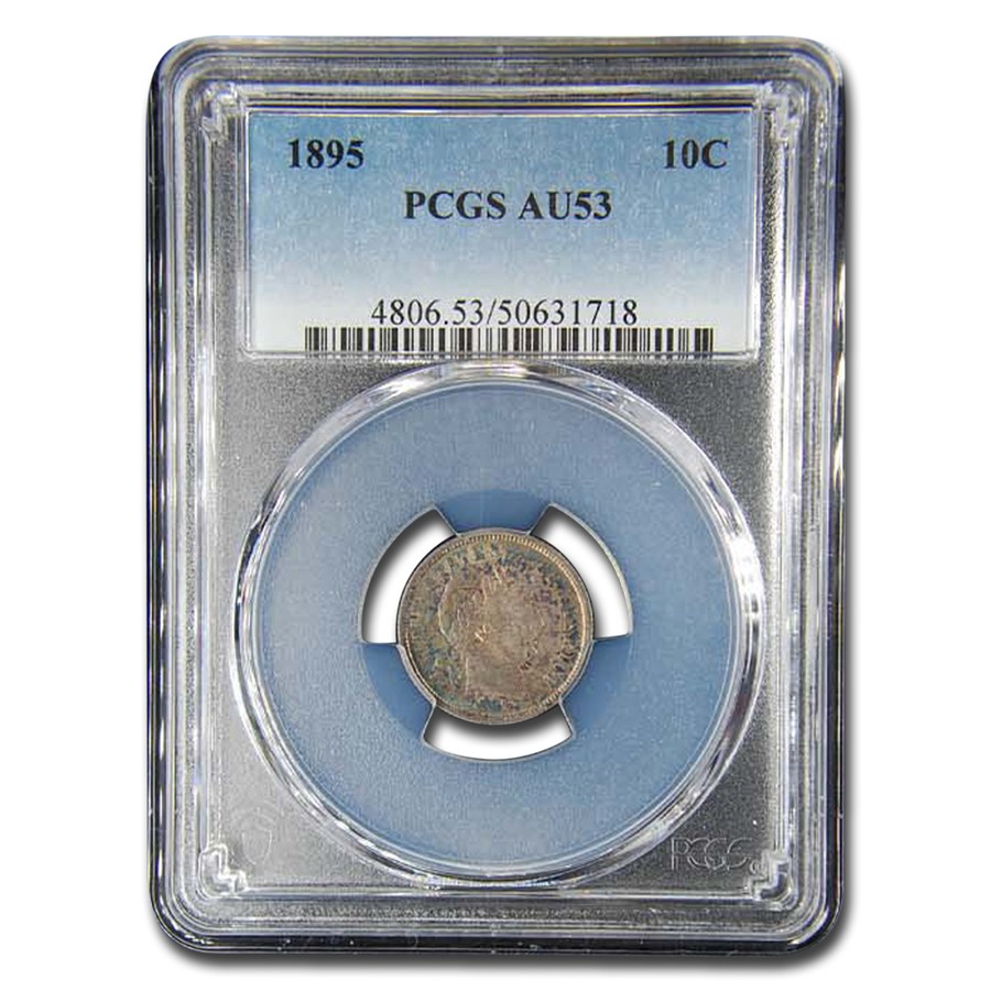 1895 Barber Dime AU-53 PCGS