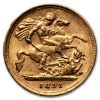 1895 Great Britain Gold Half-Sovereign Victoria Veil AU
