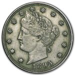 1895 Liberty Head V Nickel VF