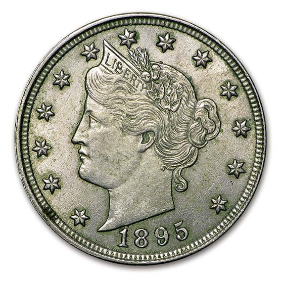 1895 Liberty Head V Nickel XF