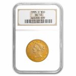 1895-O $10 Liberty Gold Eagle AU-53 NGC