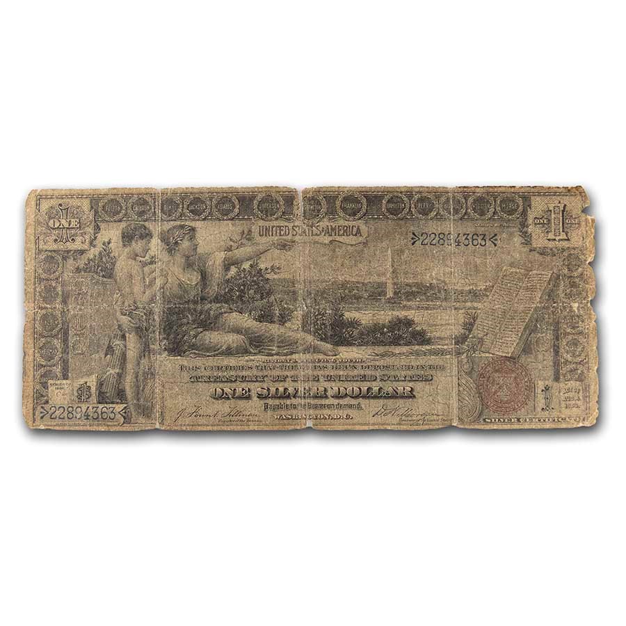 1896 $1.00 Silver Certificate Educational Note Cull