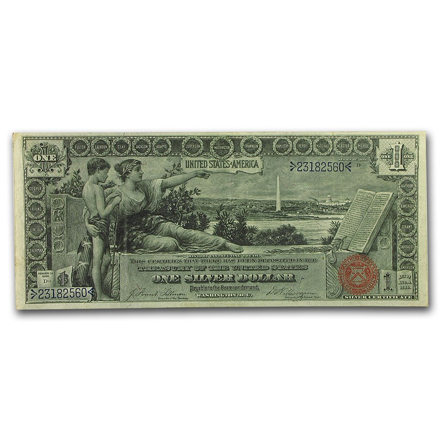 1896 $1.00 Silver Certificate Educational Note XF (Fr#224)