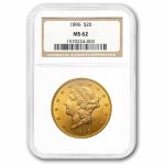 1896 $20 Liberty Gold Double Eagle MS-62 NGC