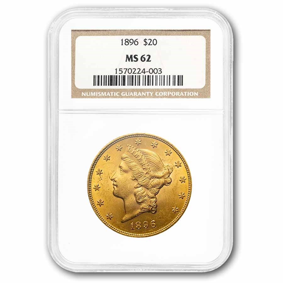 1896 $20 Liberty Gold Double Eagle MS-62 NGC
