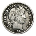 1896 Barber Dime VF