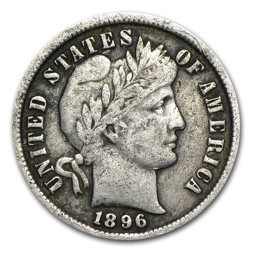 1896 Barber Dime VF