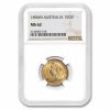1896-M Australia Gold Sovereign Victoria Veiled Head MS-62 NGC
