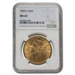 1896-S $20 Liberty Gold Double Eagle MS-63 NGC