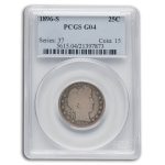 1896-S Barber Quarter Good-4 PCGS