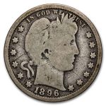 1896-S Barber Quarter VG
