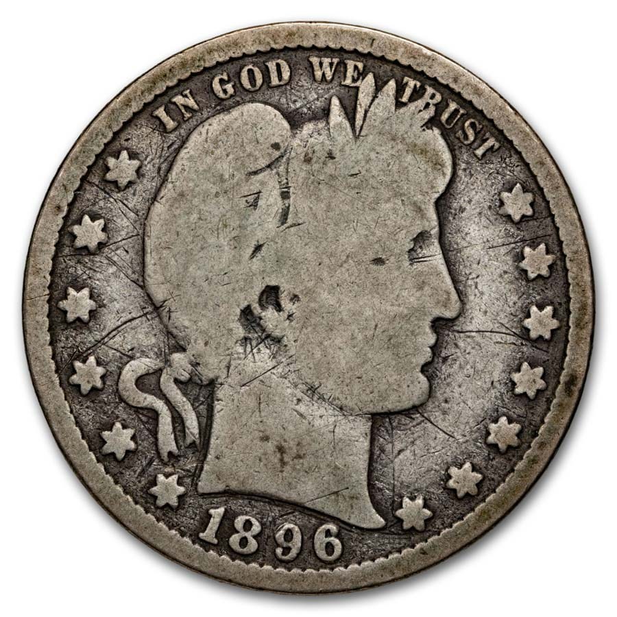 1896-S Barber Quarter VG