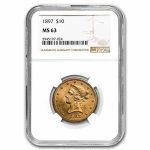 1897 $10 Liberty Gold Eagle MS-63 NGC