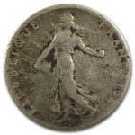 1897-1920 French Third Rep Silver 50 Centimes The Sower Avg Circ