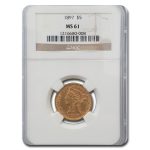 1897 $5 Liberty Gold Half Eagle MS-61 NGC