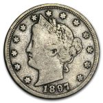 1897 Liberty Head V Nickel Fine