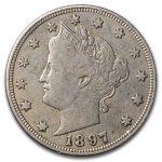 1897 Liberty Head V Nickel VF