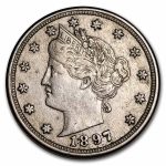 1897 Liberty Head V Nickel XF