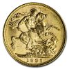 1897-M Australia Gold Sovereign Victoria Veiled Head BU