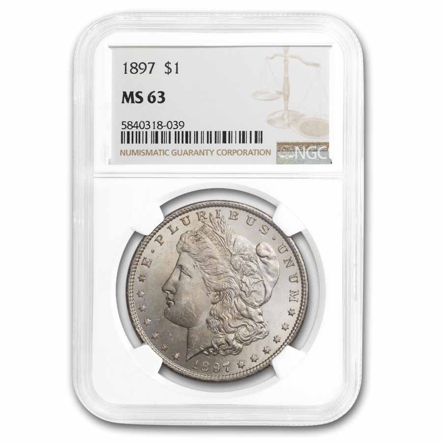 1897 Morgan Dollar MS-63 NGC