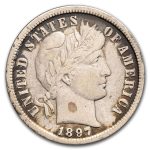 1897-S Barber Dime VF