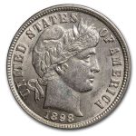 1898 Barber Dime AU