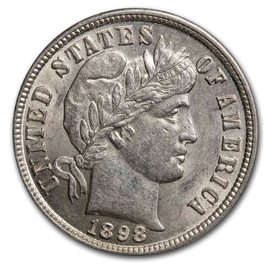 1898 Barber Dime AU